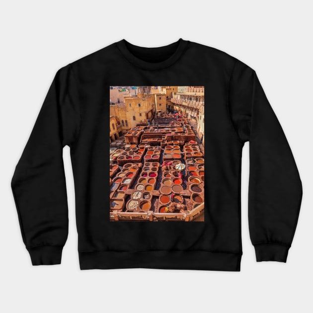 Chaouware Tanneries, Fez Crewneck Sweatshirt by bulljup